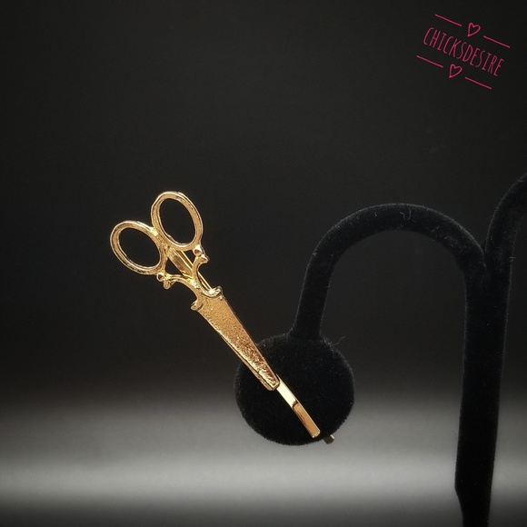 Gold & Silver Scissor Ornaments Hair Clips - Picture 7 of 7